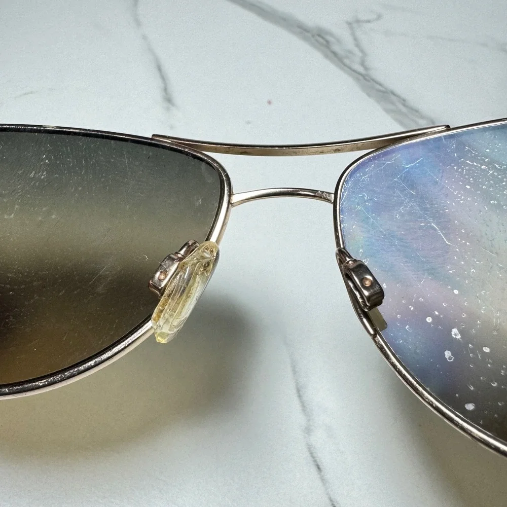 Maui Jim Baby Beach MJ-245 Gold Titanium Aviator Sunglasses Frames Only